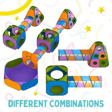 Playz 5-Piece Kids Play Tent with Tunnel & Ball Pit