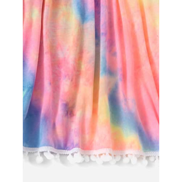 Milumia Colorful Tie Dye Beach Coverup for Girls 8 Years
