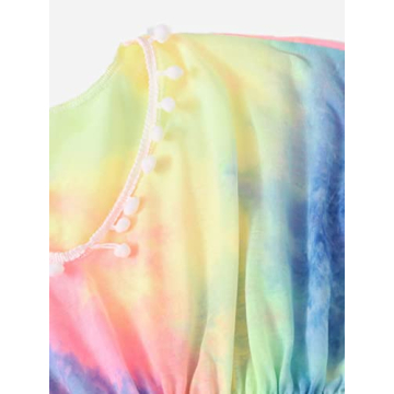 Milumia Colorful Tie Dye Beach Coverup for Girls 8 Years