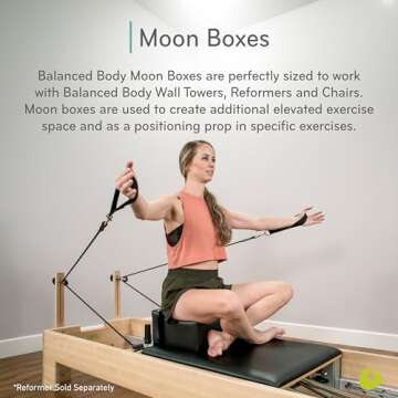 Balanced Body Moon Box, Pilates Box for Reformer, Wall Tower, or Floor Workouts, Pilates Workout Equ...