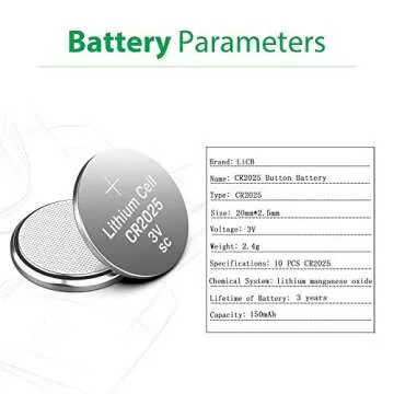 LiCB CR2025 3V Lithium Battery 10-Pack for Long-Lasting Power