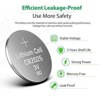 LiCB 10-Pack CR2025 Lithium Battery for All Gadgets