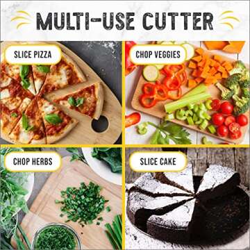 Checkered Chef Sharp Pizza Cutter Rocker Knife - 14 Inch