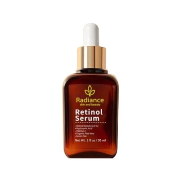 RADIANCE - Retinol Serum for Face with Vitamin E, Organic Jojoba Oil, Aloe Vera, Green Tea, Hylauron...