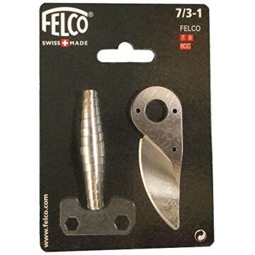 FELCO Hand Pruner Replacement Kit (7/3-1) - Spare Blade, Spring, & Adjustment Key for Garden Shears & Clippers