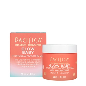 Pacifica Beauty, Glow Baby Hydrodew Gel Face Moisturizer, Dewy Glowing Skin, Vitamin C, Niacinamide,...
