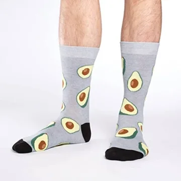 Men's Avocado Gray Socks Size 7-12 | Good Luck Sock