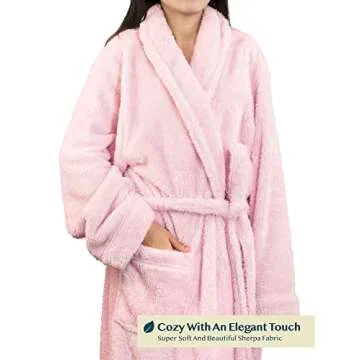 PAVILIA Premium Plush Soft Robe - Fluffy Warm Fleece