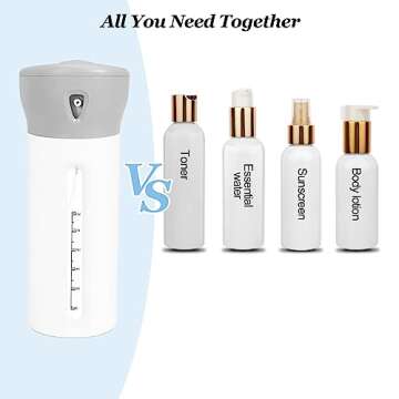 Harewu Portable Travel Liquid Dispenser Container for Toiletries