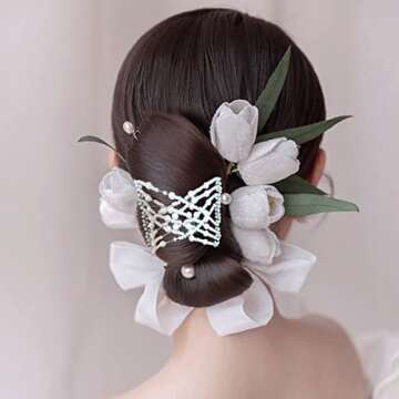 Stylish NSBELL 6PCS Magic Elastic Hair Clips for Women