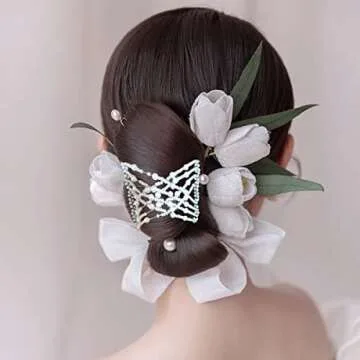 Stylish NSBELL 6PCS Magic Elastic Hair Clips for Women