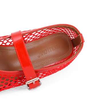 Adolilove Mesh Ballet Flats for Women Comfort Work Flats for Women Office Dressy Wedding Mesh Mary J...