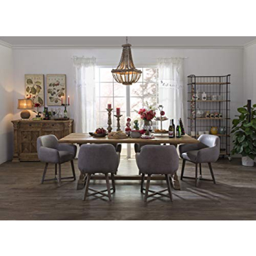 Rustic Wood & Metal Framed Chandelier for Cozy Spaces