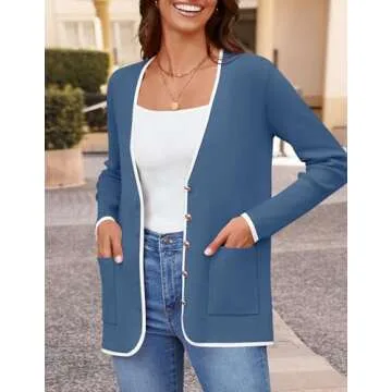 ZESICA Women's Fall Fashion Cardigan - Cozy, Stylish, and Versatile