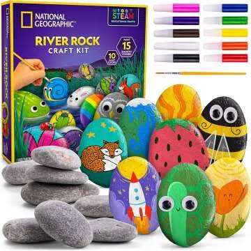 Rock Painting Kit for Kids – Fun 15 DIY Rocks Set