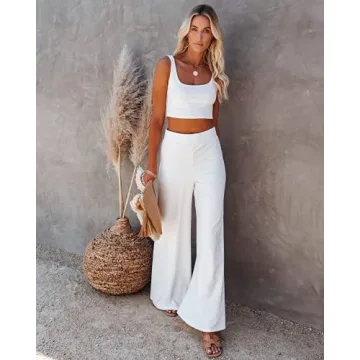 Onedreamer Women's 2 Piece Ribbed Knit Outfits for Comfort