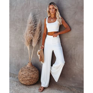 Onedreamer Women's 2 Piece Ribbed Knit Outfits for Comfort