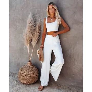 Onedreamer Women's 2 Piece Ribbed Knit Outfits for Comfort