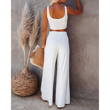 Onedreamer Women's 2 Piece Ribbed Knit Outfits for Comfort