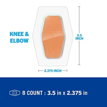 Nexcare Waterproof Clear Bandages For Knee And Elbow, Stays On Skin In The Bath, Shower Or Pool, 2.3...