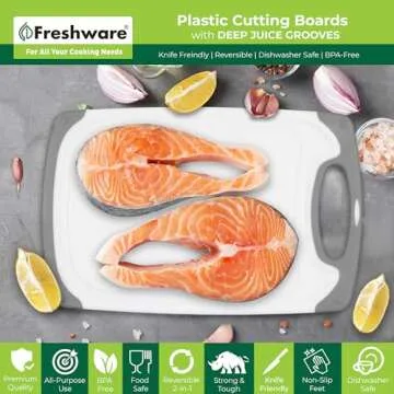 Freshware Cutting Boards, One Size, Plastic, Set of 3