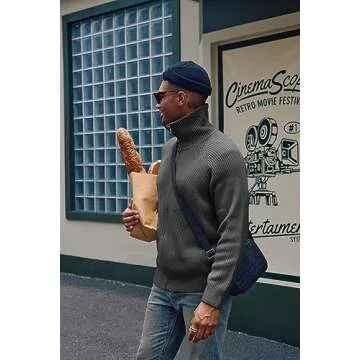 Unisex Classic Zip Up Collar Sweater Cardigan Raglan Sleeve Cardigans Dark Grey, Medium