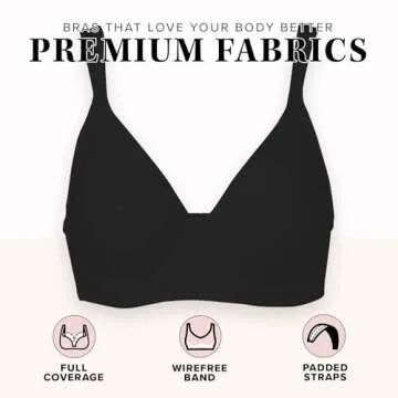 Leading Lady Brigitte Full Coverage Wireless Bra - Molded, Padded, Seamless Bra