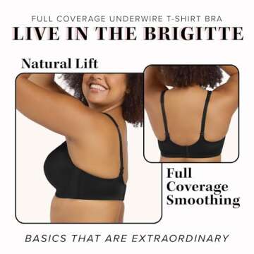 Leading Lady Brigitte Full Coverage Wireless Bra - Molded, Padded, Seamless Bra