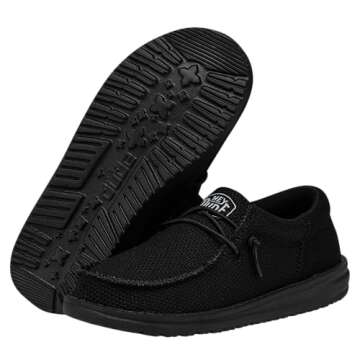 Hey Dude Boy's Wally-Toddler Funk Mono Shade Size 8 | Youth's Shoes | Youth Slip-on Loafers | Comfortable & Light-Weight