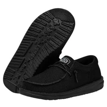 Hey Dude Boy's Wally-Toddler Funk Mono Shade Size 8 | Youth's Shoes | Youth Slip-on Loafers | Comfortable & Light-Weight