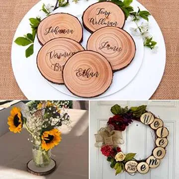 Natural Wood Slices 20Pcs for Creative DIY Crafts