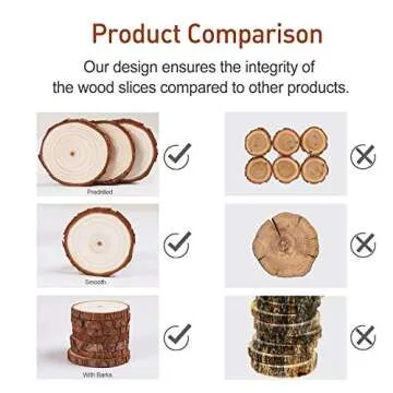 Natural Wood Slices 20Pcs for Creative DIY Crafts