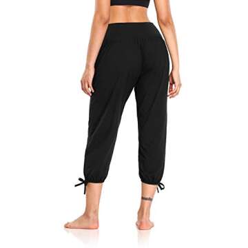 DIBAOLONG Women's Comfy Yoga Capri Pants with Pockets