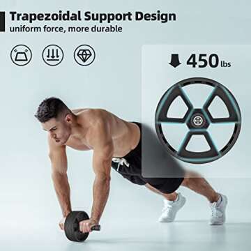 POWER GUIDANCE Ab Roller Wheel, Ab Workout Equipment, Exercise Roller for Abs Workout & Core Strengt...