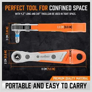 SEDY 21-Piece Mini Ratchet Driver Set, Orange, S2 Alloy Steel
