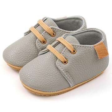 Timatego Infant Baby Boys Girls Snow Boots Non Slip Soft Sole Toddler First Walker Crib Warm Winter Shoes 0-18 Months(0-6 monthst Infant 13 Light Grey)