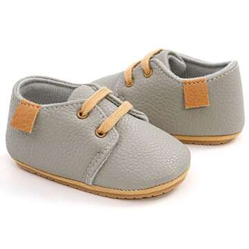 Timatego Infant Baby Boys Girls Snow Boots Non Slip Soft Sole Toddler First Walker Crib Warm Winter Shoes 0-18 Months(0-6 monthst Infant 13 Light Grey)