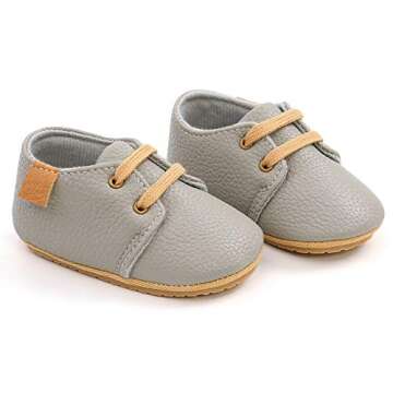 Timatego Infant Baby Boys Girls Snow Boots Non Slip Soft Sole Toddler First Walker Crib Warm Winter Shoes 0-18 Months(0-6 monthst Infant 13 Light Grey)