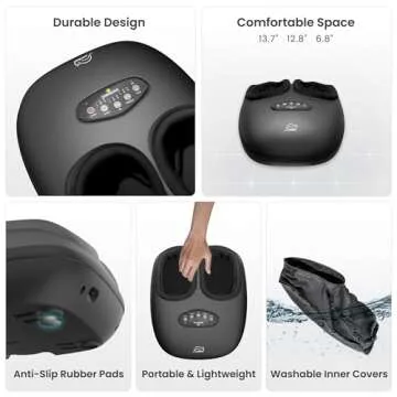 Snailax Shiatsu Foot Massager with Heat, Deep Kneading, Compression, Vibration,FSA HSA Eligible,Electric Foot Massage Machine for Plantar Fasciitis,Neuropathy,Foot Warmer,Remote Control,Size 13,Gifts