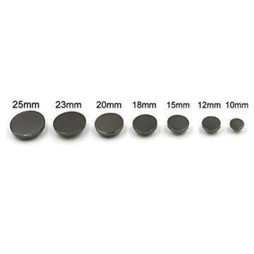 10PCS Gold Metal Flat Buttons for Women's Fashion