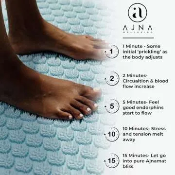 Acupressure Mat and Pillow Set - Ideal for Back Pain Relief and Neck Pain Relief - FSA/HSA Eligible - Advanced Stress Reliever - Muscle Relaxant - Free Tote Bag - Eco Lite (Sky Blue)