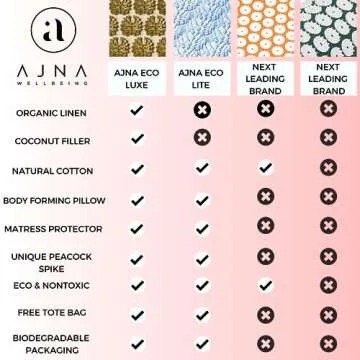 Acupressure Mat and Pillow Set - Ideal for Back Pain Relief and Neck Pain Relief - FSA/HSA Eligible - Advanced Stress Reliever - Muscle Relaxant - Free Tote Bag - Eco Lite (Sky Blue)