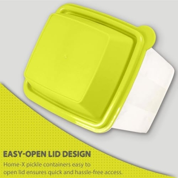 Home-X Pickle Container with Strainer for Mess-Free Food Storage