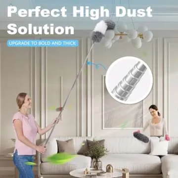 Versatile 9 Pcs Dusters Kit with Extendable Pole for Easy Cleaning