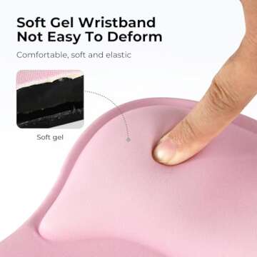 Ergonomic Gaming Mouse Pad with Wrist Support Gel Rest for Laptop at Internet Cafe, Home & Office, N...