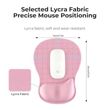 Ergonomic Gaming Mouse Pad with Wrist Support Gel Rest for Laptop at Internet Cafe, Home & Office, Non-Slip Silicone Base Mouse Mat