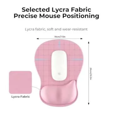 Ergonomic Gaming Mouse Pad with Wrist Support Gel Rest for Laptop at Internet Cafe, Home & Office, Non-Slip Silicone Base Mouse Mat