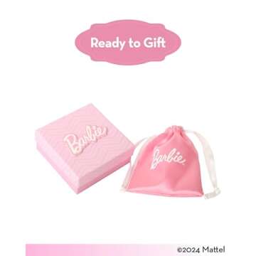 Barbie Necklace with Pink Crystal - Stylish Gift for Women