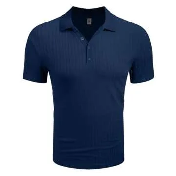 Askdeer Men's Polo Shirts - Short Sleeve Slim Fit Casual Golf Tee