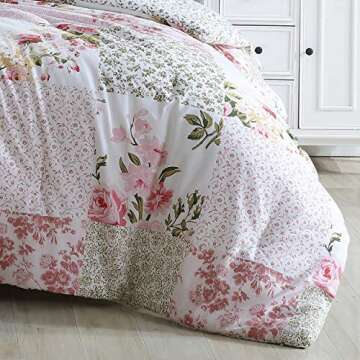 Laura Ashley Reversible Queen Comforter Set for Stylish Bedrooms